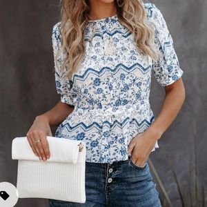 Vici Floral Peplum Blouse